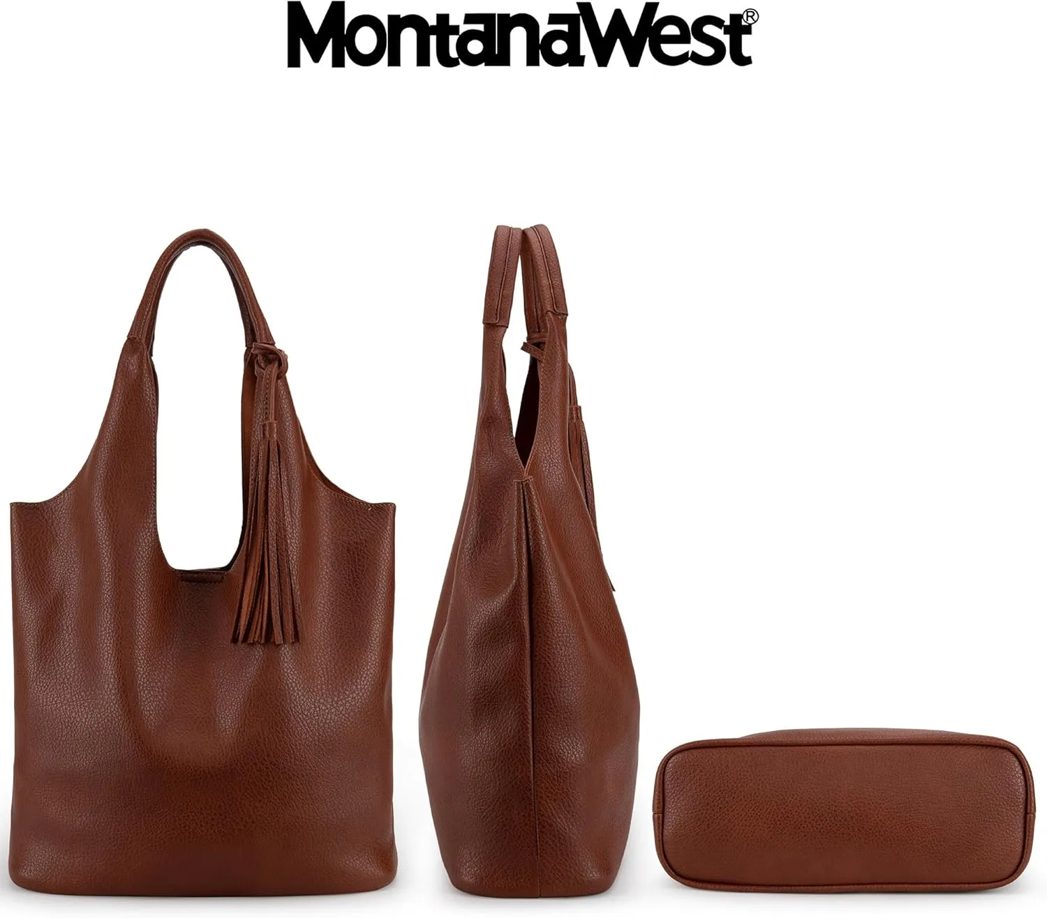 Montana West Slouchy Hobo Bags for Women Soft Designer Shoulder Purses Ladies Top Handle Handbag