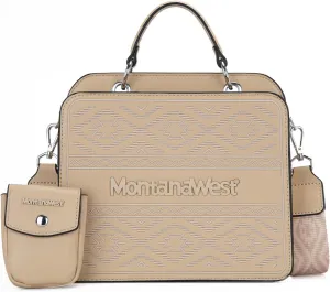 Montana West Top Handle Bag Crossbody Western Purse Aztec Bag for Women Vegan Leather Tote Handbags LG-MWF1052-8120TN