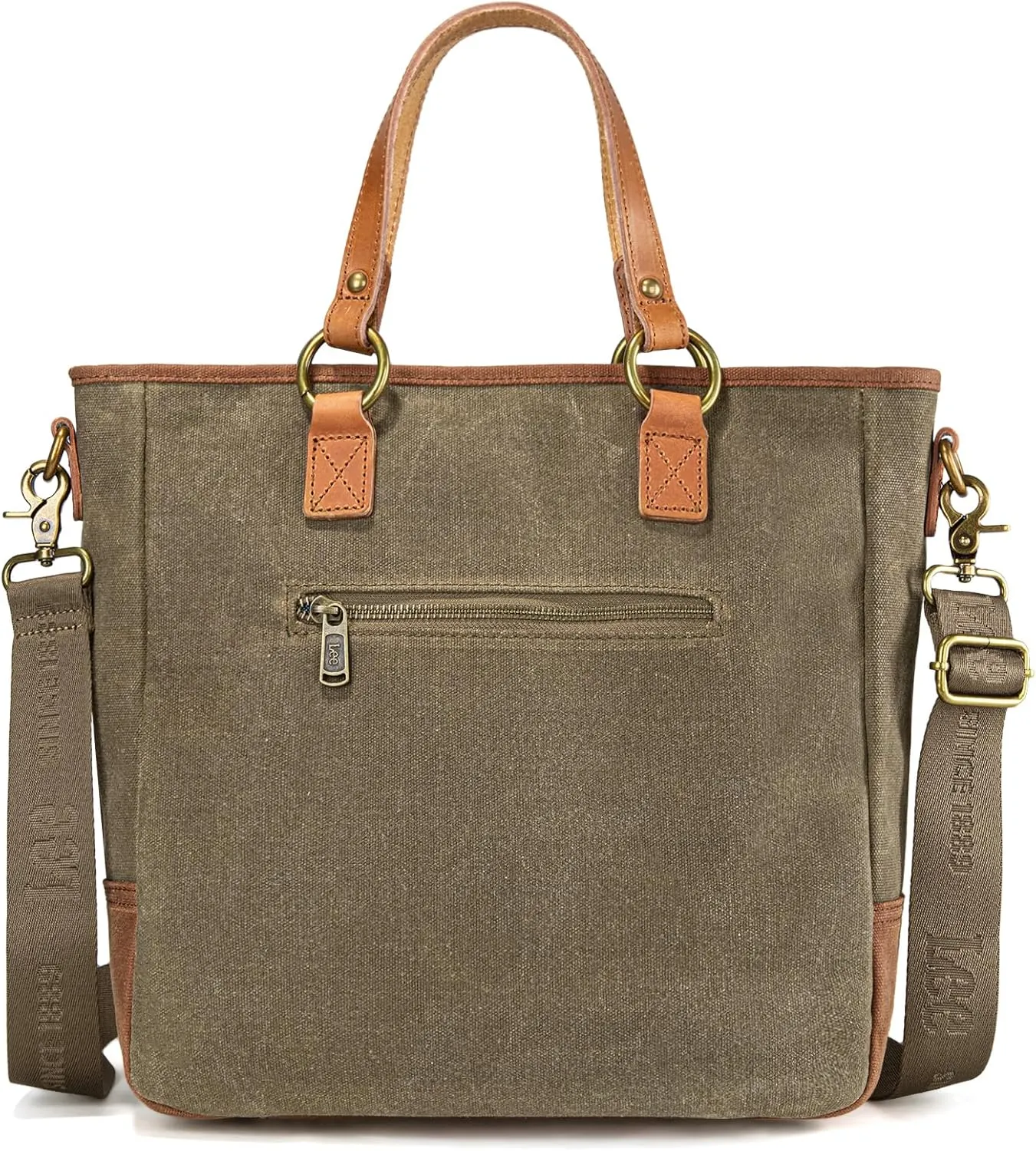 Montana West x Lee Waxed Canvas Tote Bag for Women Top-Handle Handbag Shoulder Bag with Adjustable Detachable Wide Strap