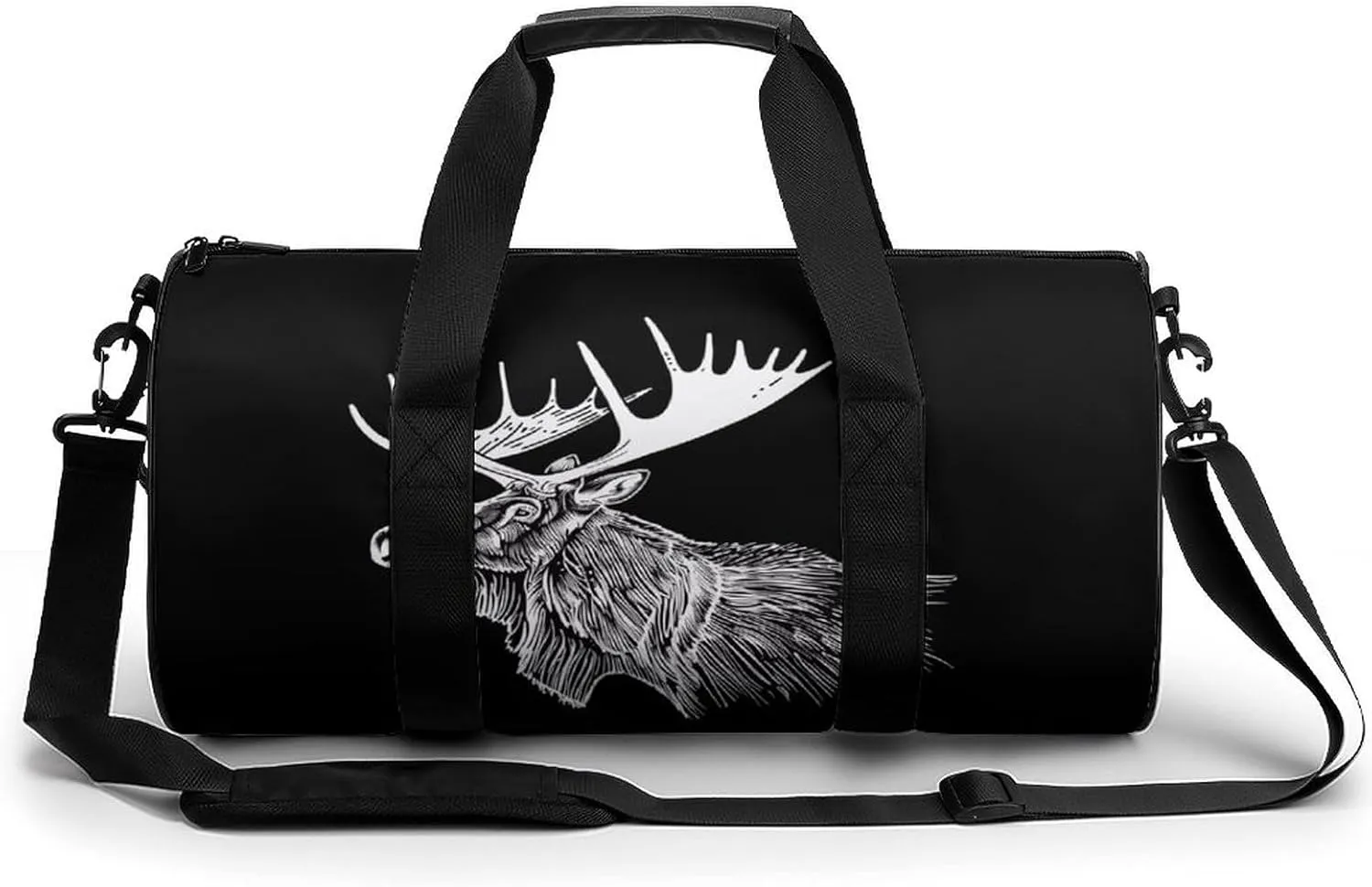 Moose Novelty Large Duffel Bag Lightweight Gym Bag Travel Tote Bags
