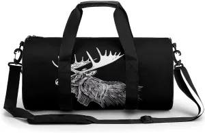 Moose Novelty Large Duffel Bag Lightweight Gym Bag Travel Tote Bags