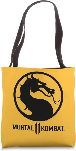 Mortal Kombat 11 Dragon Black Logo Tote Bag