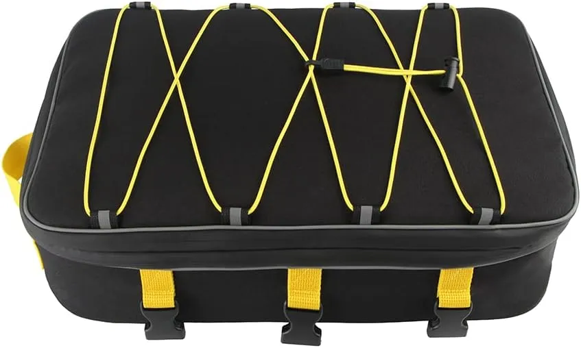 Motorcycle Saddlebag For BMW Honda Yamaha Kawasaki Ducati Rack Carrier Storage Reflective Duffle Luggage Bag (Left Bag,Yellow)