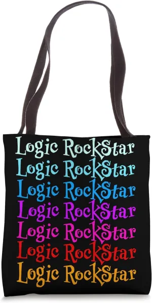 Multicolored Official Logo Design RockStar Original Graphic Tote Bag