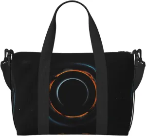 Mysterious Cosmic Black Holes Hand-held messenger travel bag, suitable for work, travel, fitness, tourism, women's casual handbag with zipper,