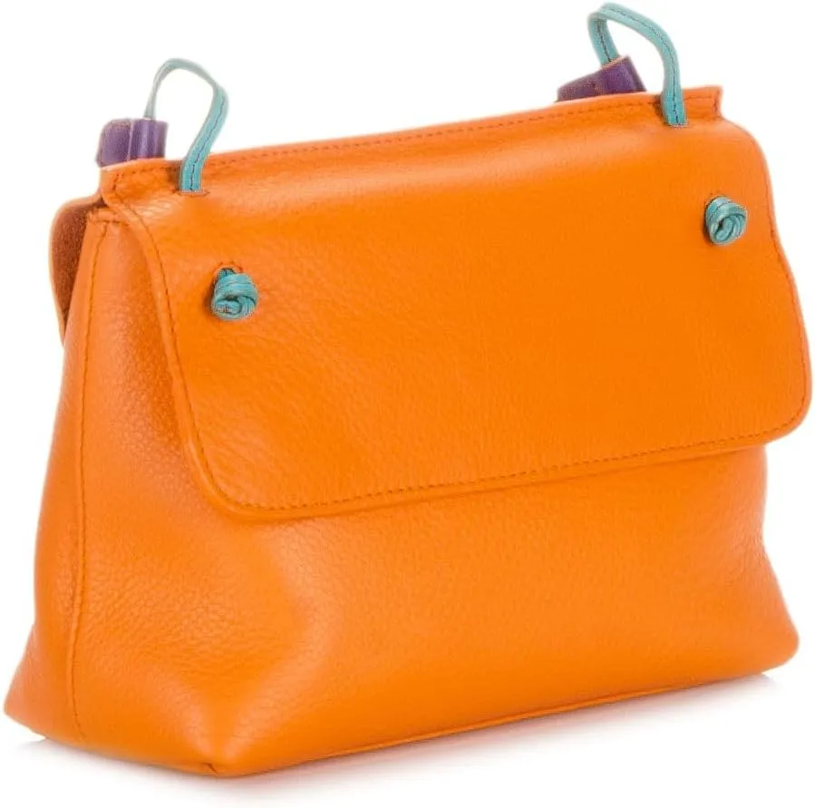 mywalit Rio Flapover Handbag - Leather, Adjustable Strap, Slip Pockets, Zip Pocket, Fits a Kindle