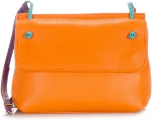 mywalit Rio Flapover Handbag - Leather, Adjustable Strap, Slip Pockets, Zip Pocket, Fits a Kindle