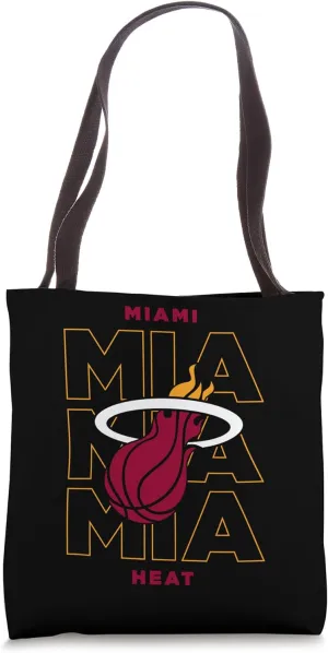NBA - Miami Heat Stacked City Logo Black Tote Bag