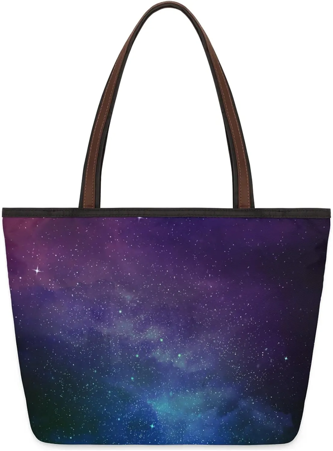 Nebulae Purple Cloud Stars Tote Bag for Women Womens Handbags Tote Bag for Work Shopping Travel Beach