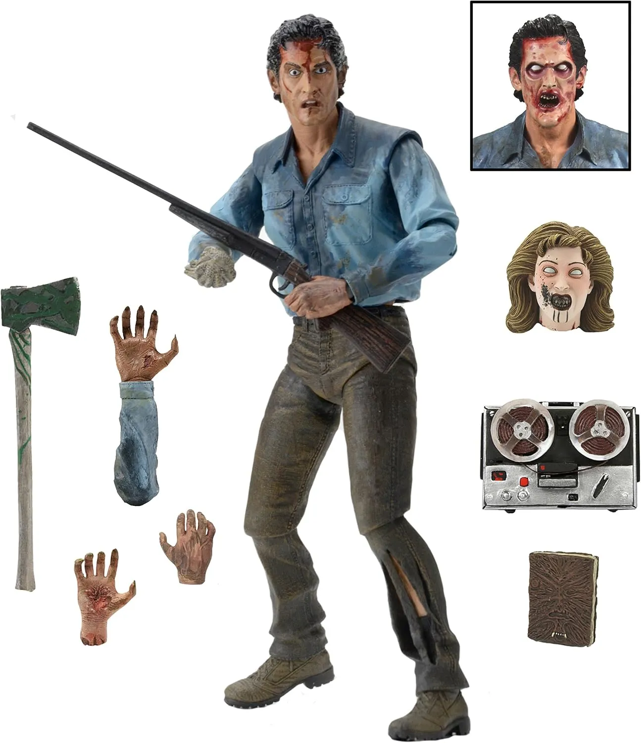 NECA Evil Dead 2 - Scale Action Figure, Ultimate Ash, 7"