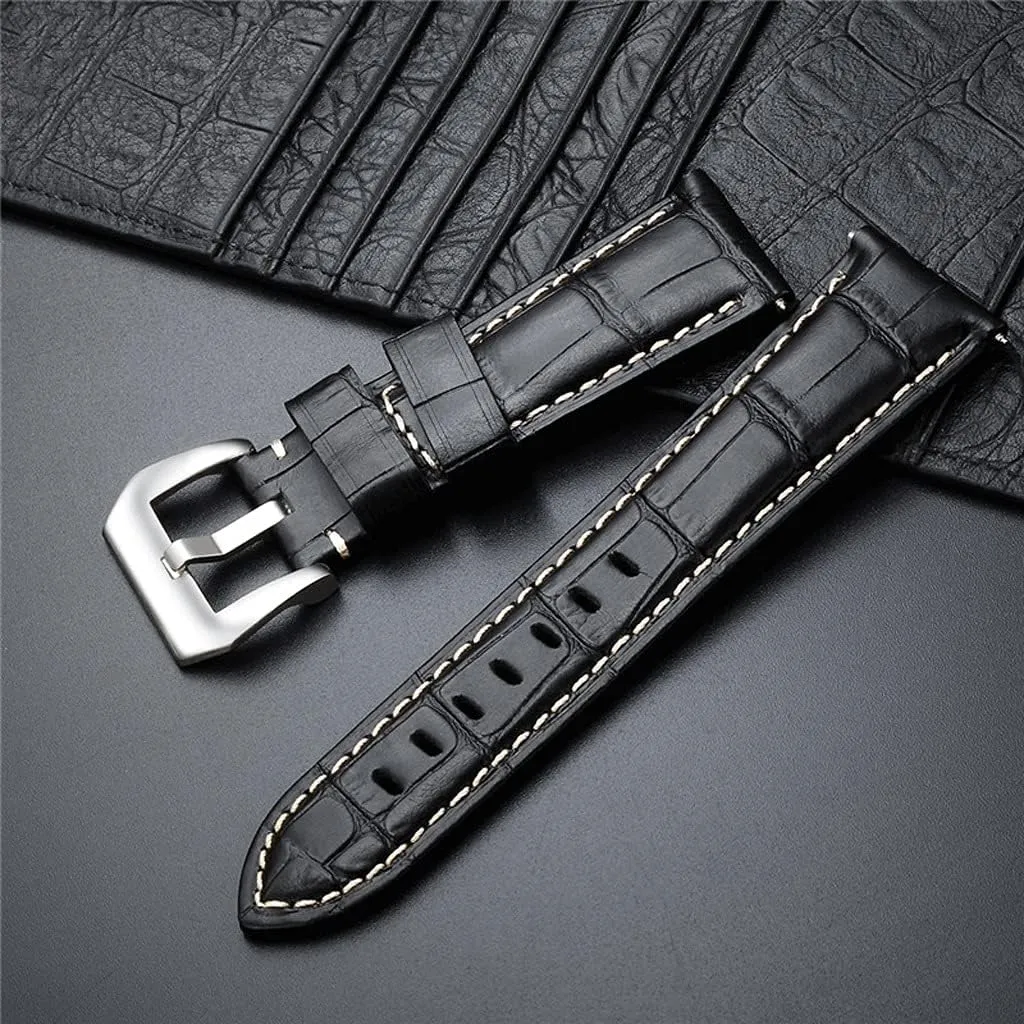 New 20 22 24 26mm Genuine Leather Watch Band Strap watchband Watch Accessories Bracelet with Solid metal Buckle