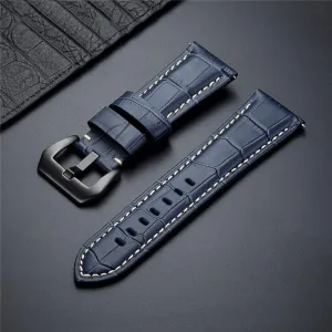 New 20 22 24 26mm Genuine Leather Watch Band Strap watchband Watch Accessories Bracelet with Solid metal Buckle