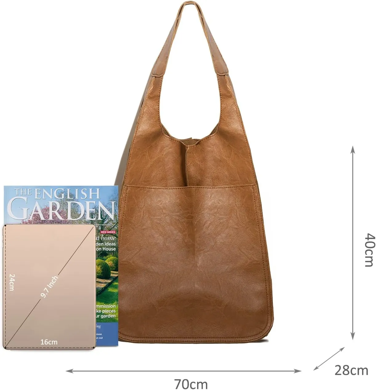 NICOLE & DORIS Large Carry on Handbags Oversized Tote Bags for Women Hobo and Shoulder Bags Soft PU Leather Shopping Bag