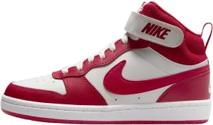Nike Court Borough Mid 2 Big Kids' Shoes (CD7782-124, Sail/White/Gym Red) Size 3.5