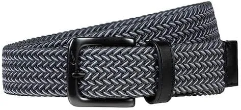 Nike Stretch Woven Belt (Dark Grey/White), Medium (36/38)