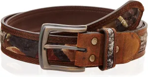 Nocona Men's Camo Center Inlay Belt