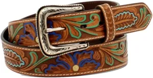 Nocona Men's Floral Tooled Belt