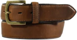 Nocona Men's Leather Tabs Stitch Belt, Size 44, Medium Brown