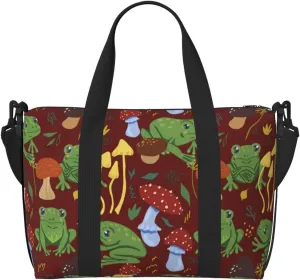 Novastar Laptop Tote Bag for Women Work - Frogs and Mushrooms Overnight Weekender Bags for Women Travel, Gym Bag for Women Men, Personal Item Crossbody Travel Bags for Women Men Carry On