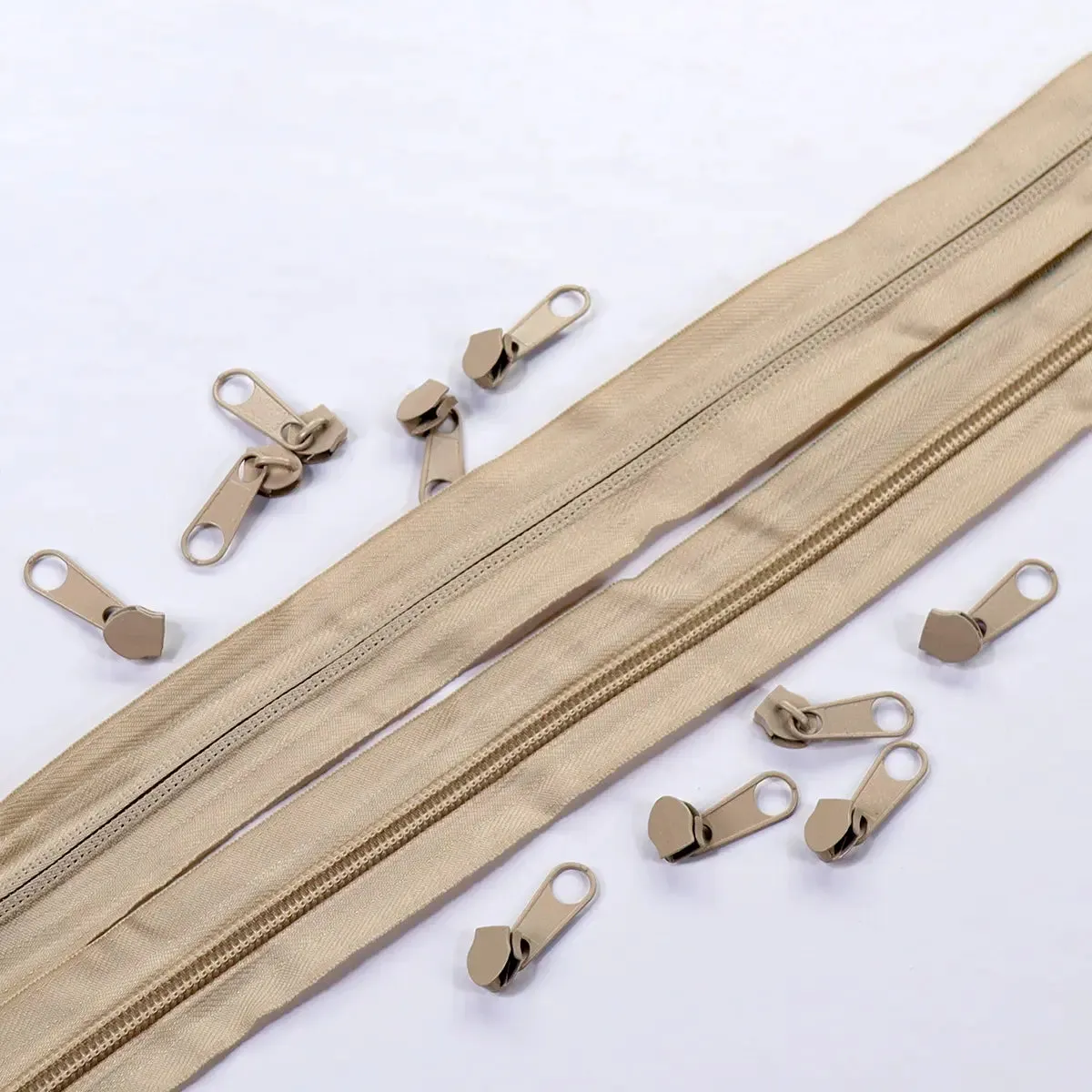 Nylon No 5 Coil Zipper Set - Earthy Colors.