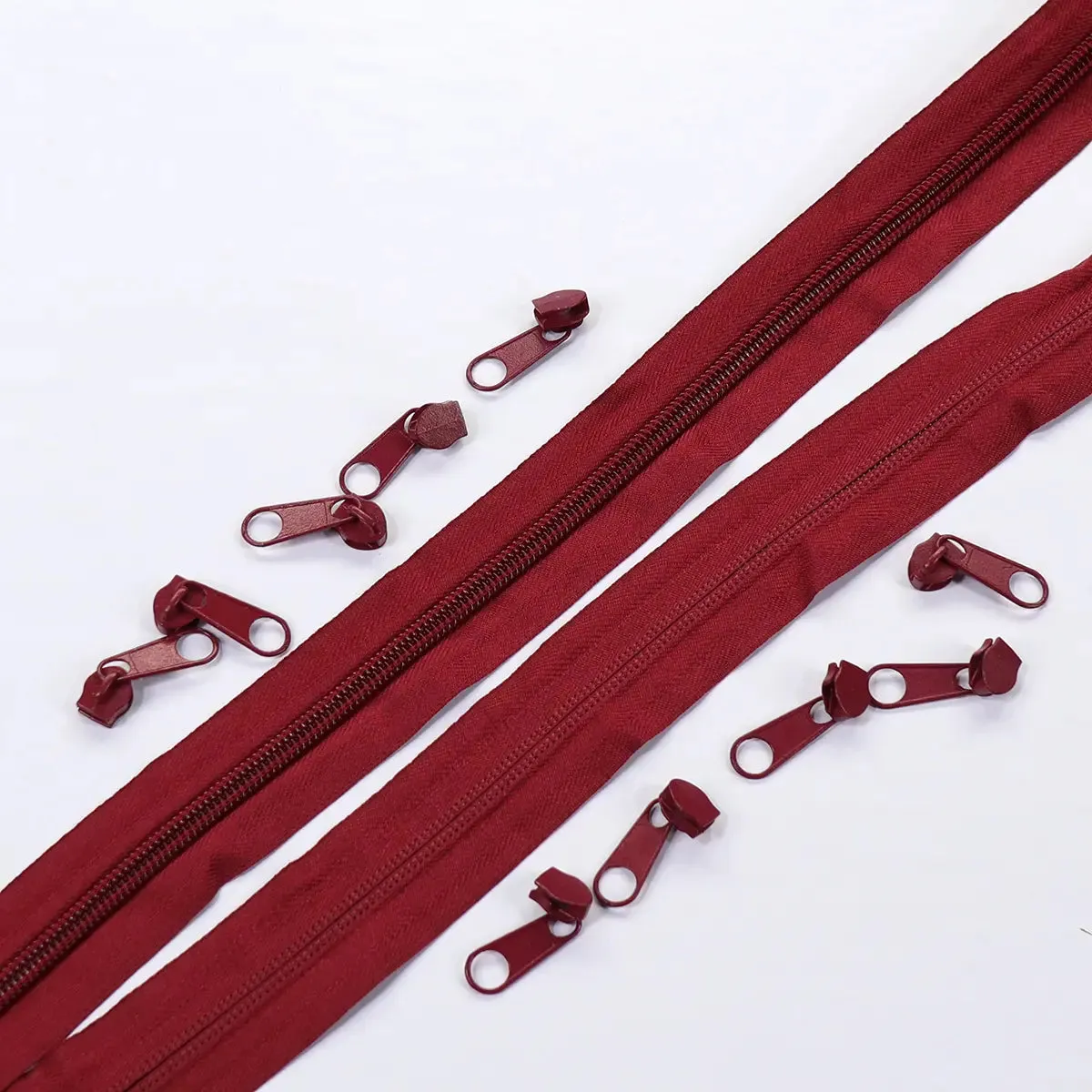 Nylon No 5 Coil Zipper Set - Earthy Colors.