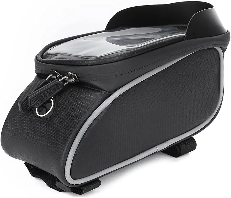 Nylon Water Sprinkling Touch Screen, Black Cycling Packet Equipment with Enhanced, Sun Visor, and TPU Material for Convenient Navigation