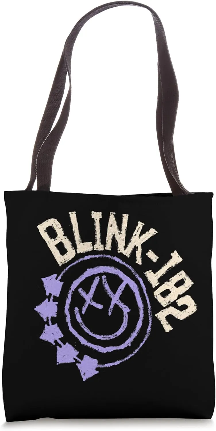 Official Blink-182 Purple Smiley Logo Tote Bag