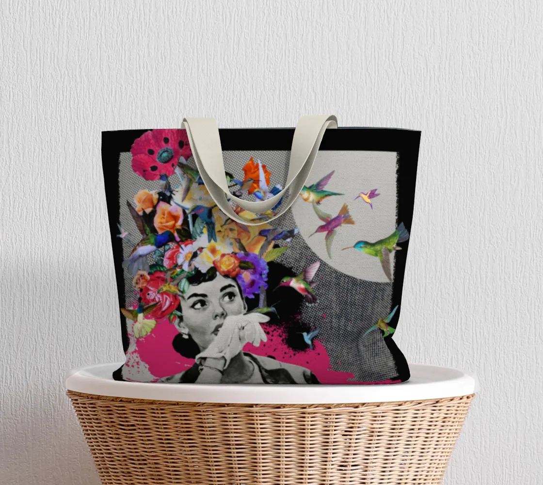 Oldfield Art - "What's The Word Hummingbird?" Deluxe Tote
