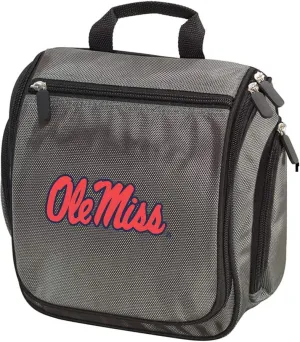 Ole Miss Toiletry Bags or Mens Shaving Kits - HANGABLE Travel Bag University of Mississippi Logo