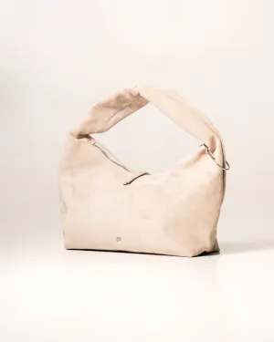 [ON HAND] Medium Hobo Bag in Suede Sand