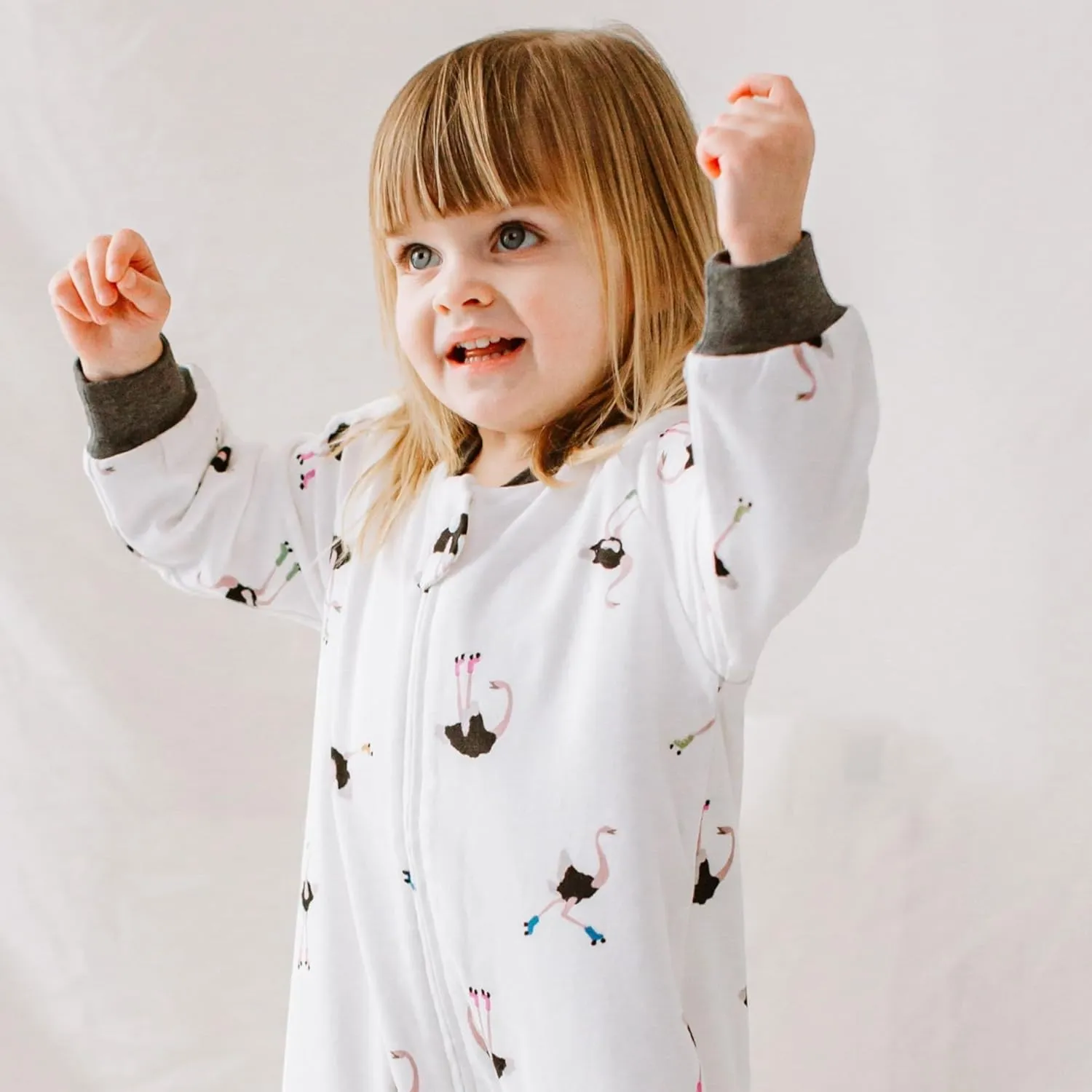 Organic Cotton Long Sleeve Footed Sleep Bag | 1.0 TOG | GOTS Certified, OEKO-TEX® STANDARD 100 Certified