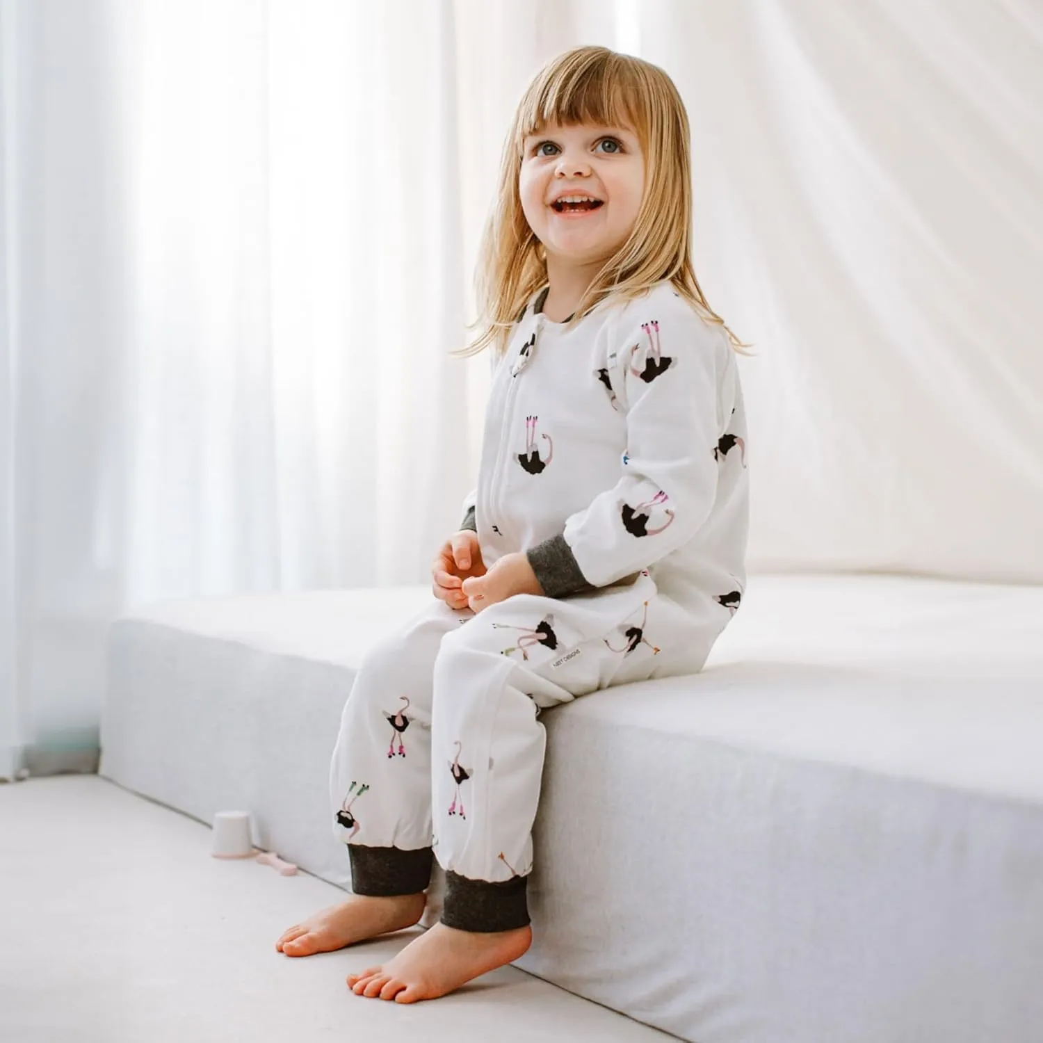 Organic Cotton Long Sleeve Footed Sleep Bag | 1.0 TOG | GOTS Certified, OEKO-TEX® STANDARD 100 Certified
