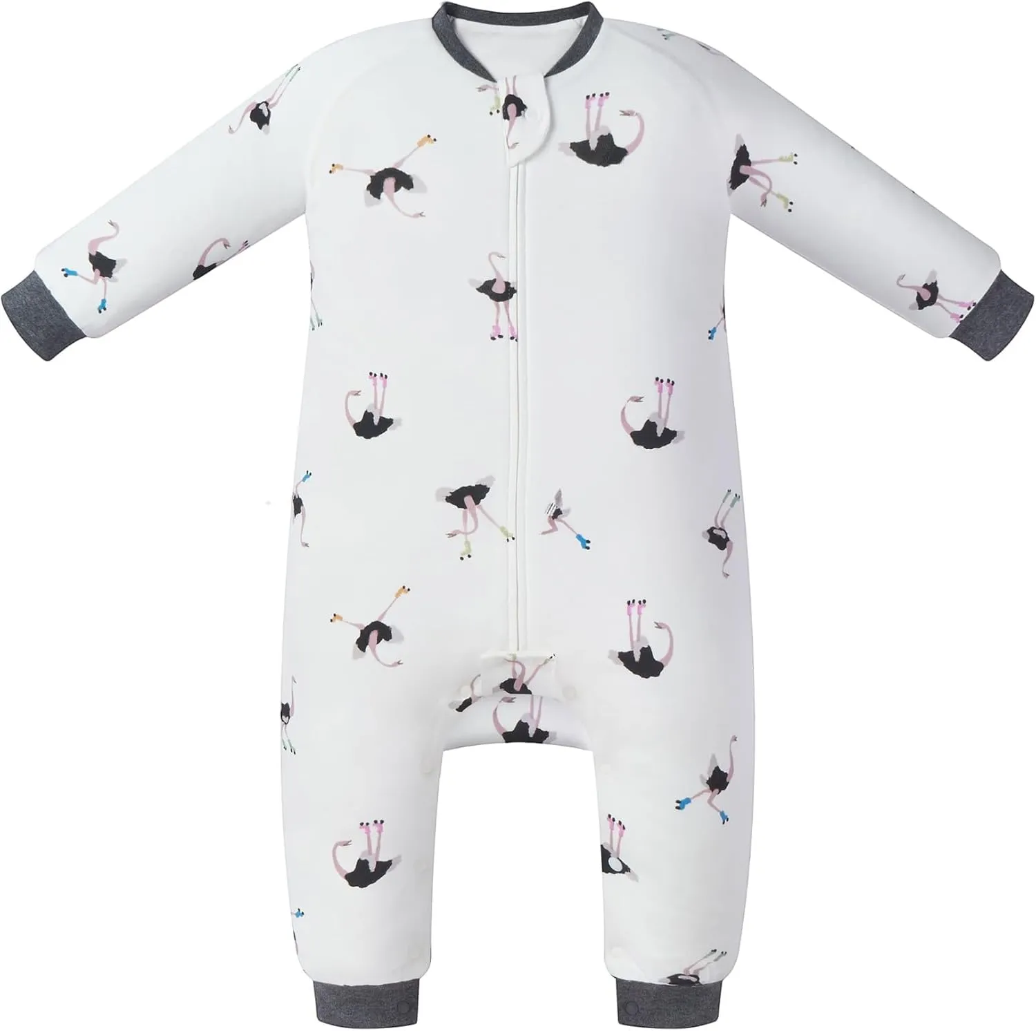 Organic Cotton Long Sleeve Footed Sleep Bag | 1.0 TOG | GOTS Certified, OEKO-TEX® STANDARD 100 Certified
