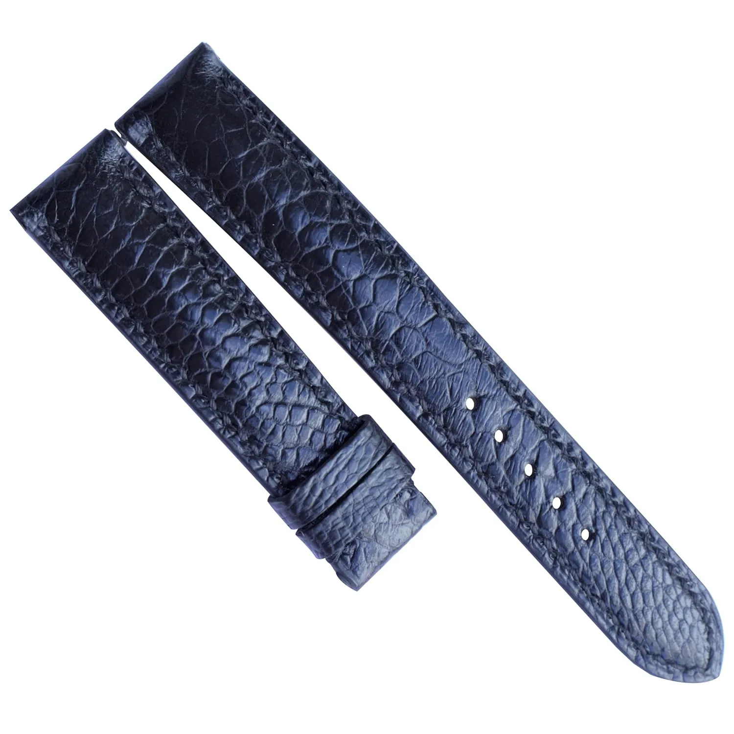 Ostrich watch band custom watch bands black ostrich watch strap 20mm, 18mm, 19mm, 21mm, 22mm, 23mm (With Steel Tang Buckle, 19mm)