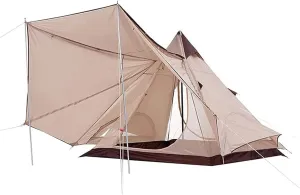 Outdoor Camping Pyramid Tent Double Layers Indian Beach Tent Rainproof Sun Protection Casual Picnic Camping Mongolian Yurt Tent Hiking Shelter (Color : A) (A)