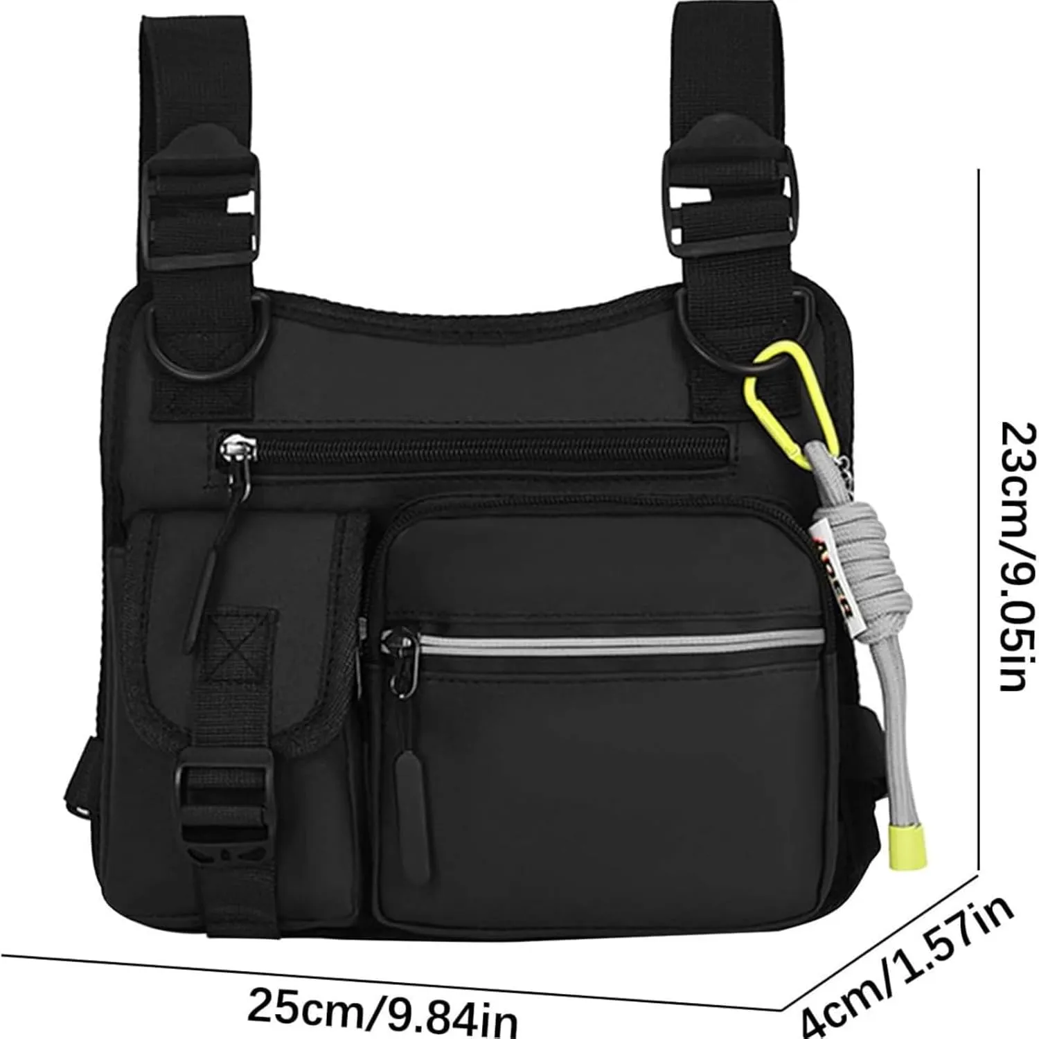 Outdoor Chest Bag for Men, Adjustable Zipper Multi-functional Tactical Chest Bag, for Outdoor Hiking, Sport (Blue)