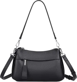 Over Earth Leather Handbags for Women Small Hobo Shoulder Bag Ladies Crossbody Purse