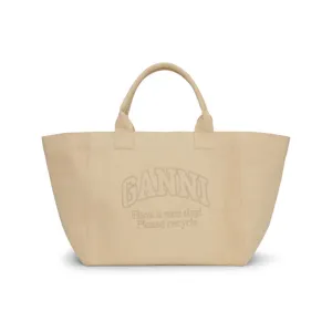 Oversized Canvas Tote Bag (Almond Milk)