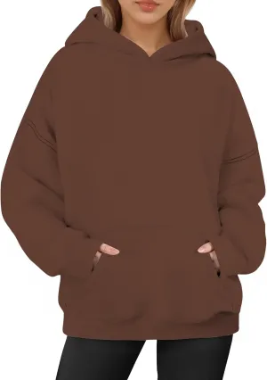 Oversized Hoodies for Women, Long Sleeve Fleece Womens Sweatshirt with Pocket Pullover Fall Outfits Winter Clothes