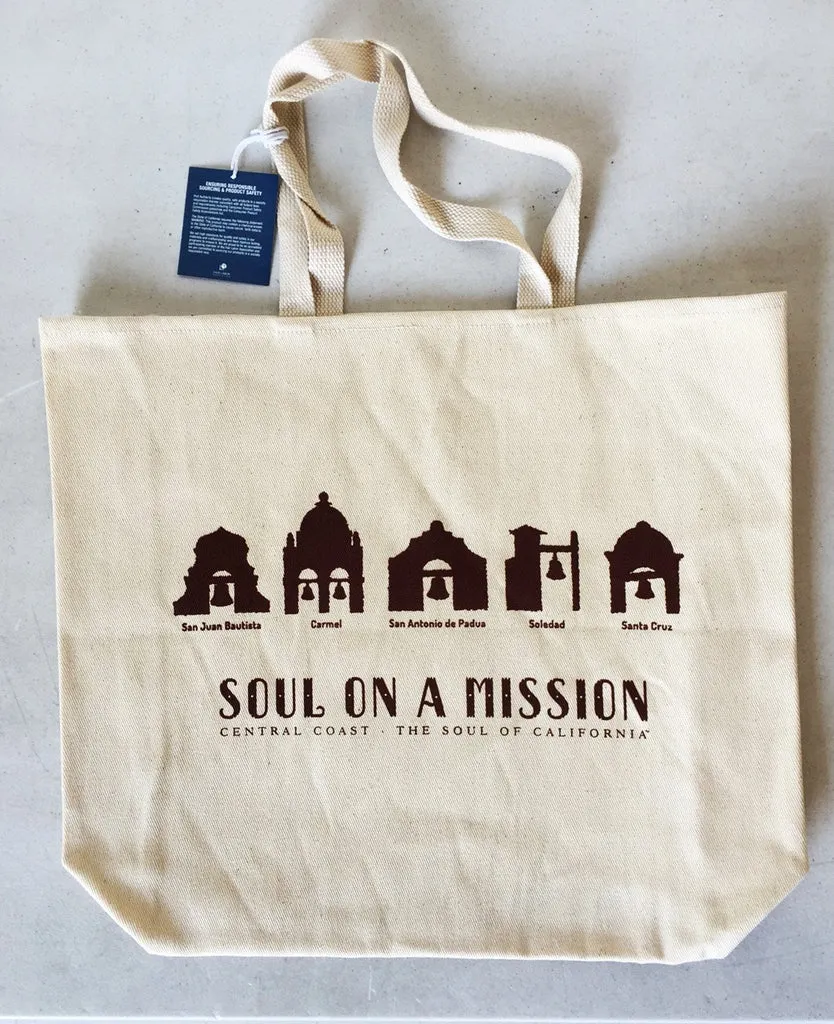 Oversized Jumbo 100% Twill Cotton Tote Bag - Made in USA