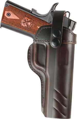 OWB 1911 Holster - Top Grain Leather for Most 1911 Style | Compatible with Colt, Kimber, Springfield, Tisas & More | Fits 4" & 5" Barrels