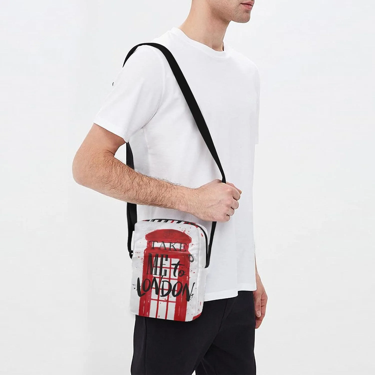 Oyihfvs Messenger Bag, Men's Crossbody Bag, Women's Crossbody Bag with Adjustable Strap