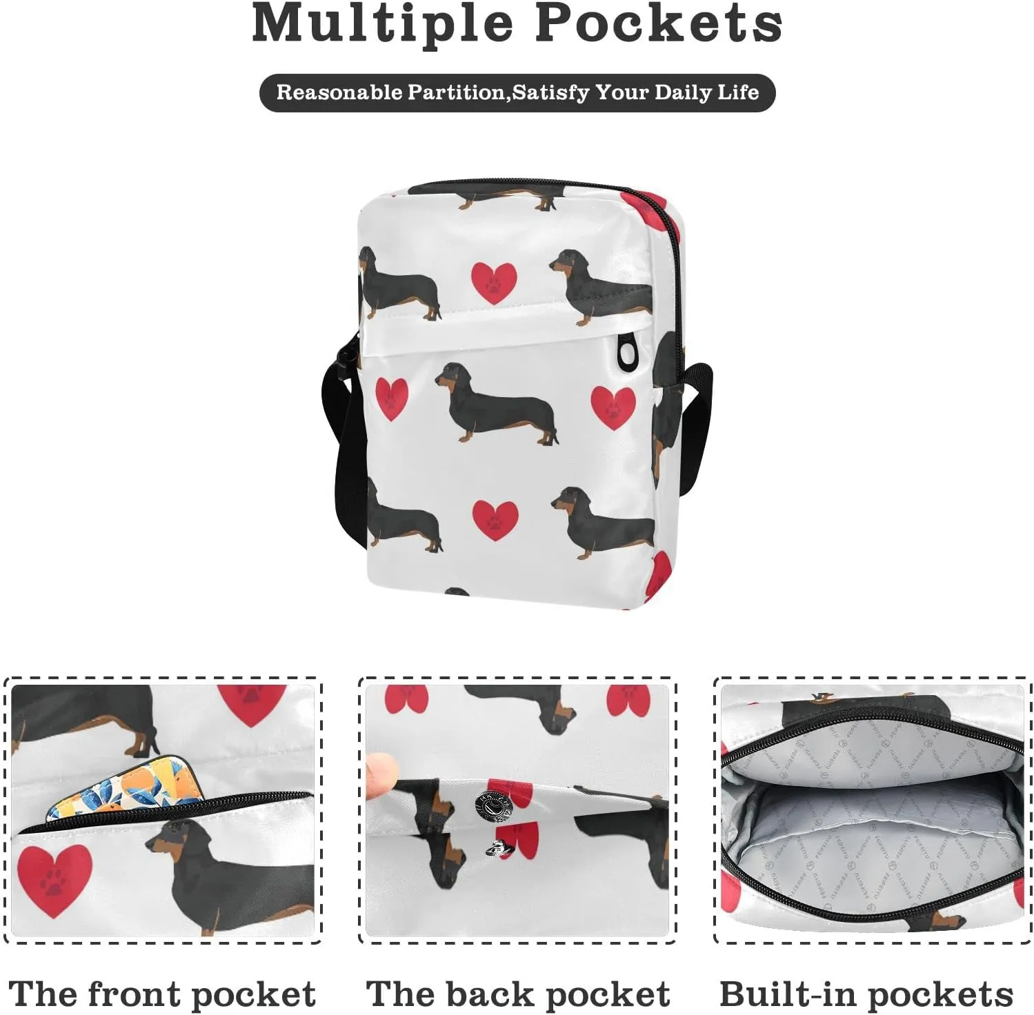 Oyihfvs Messenger Bag, Men's Crossbody Bag, Women's Crossbody Bag with Adjustable Strap