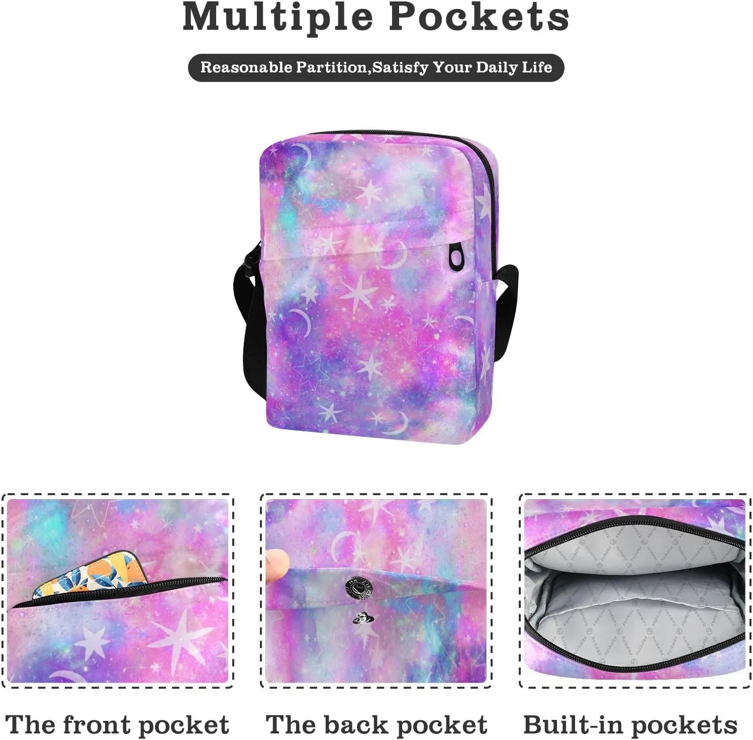 Oyihfvs Messenger Bag, Men's Crossbody Bag, Women's Crossbody Bag with Adjustable Strap