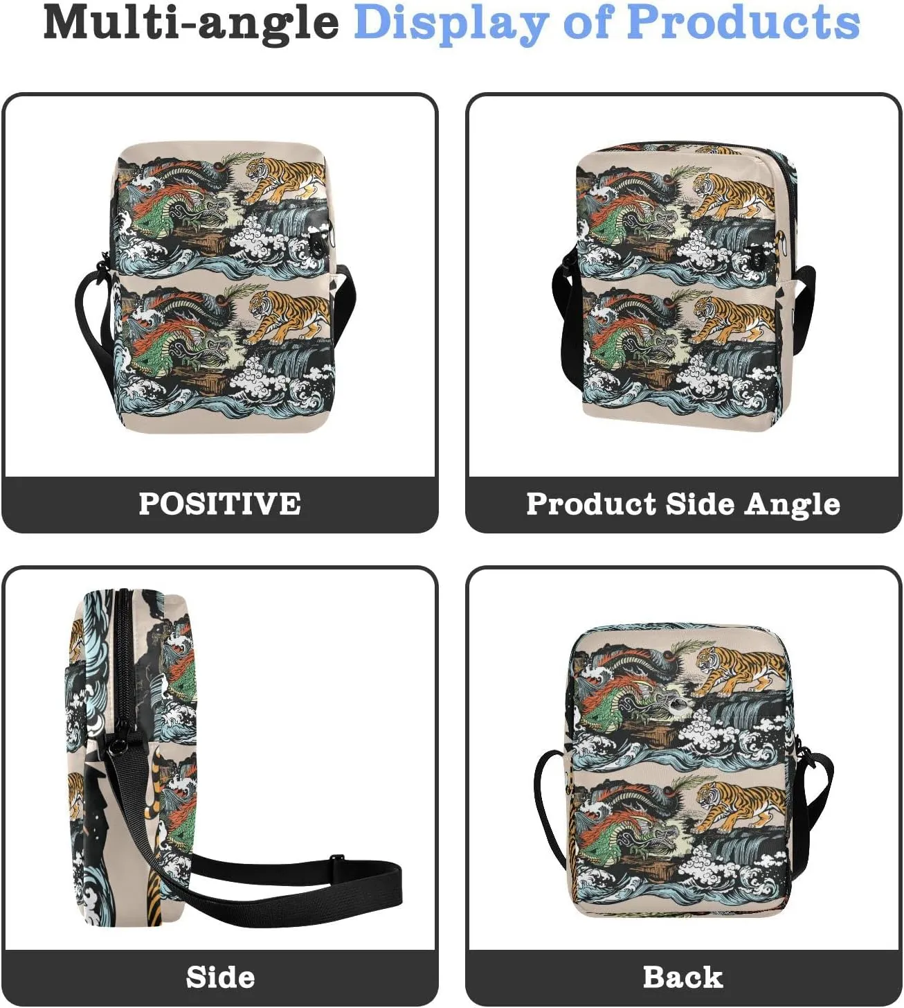 Oyihfvs Messenger Bag, Men's Crossbody Bag, Women's Crossbody Bag with Adjustable Strap