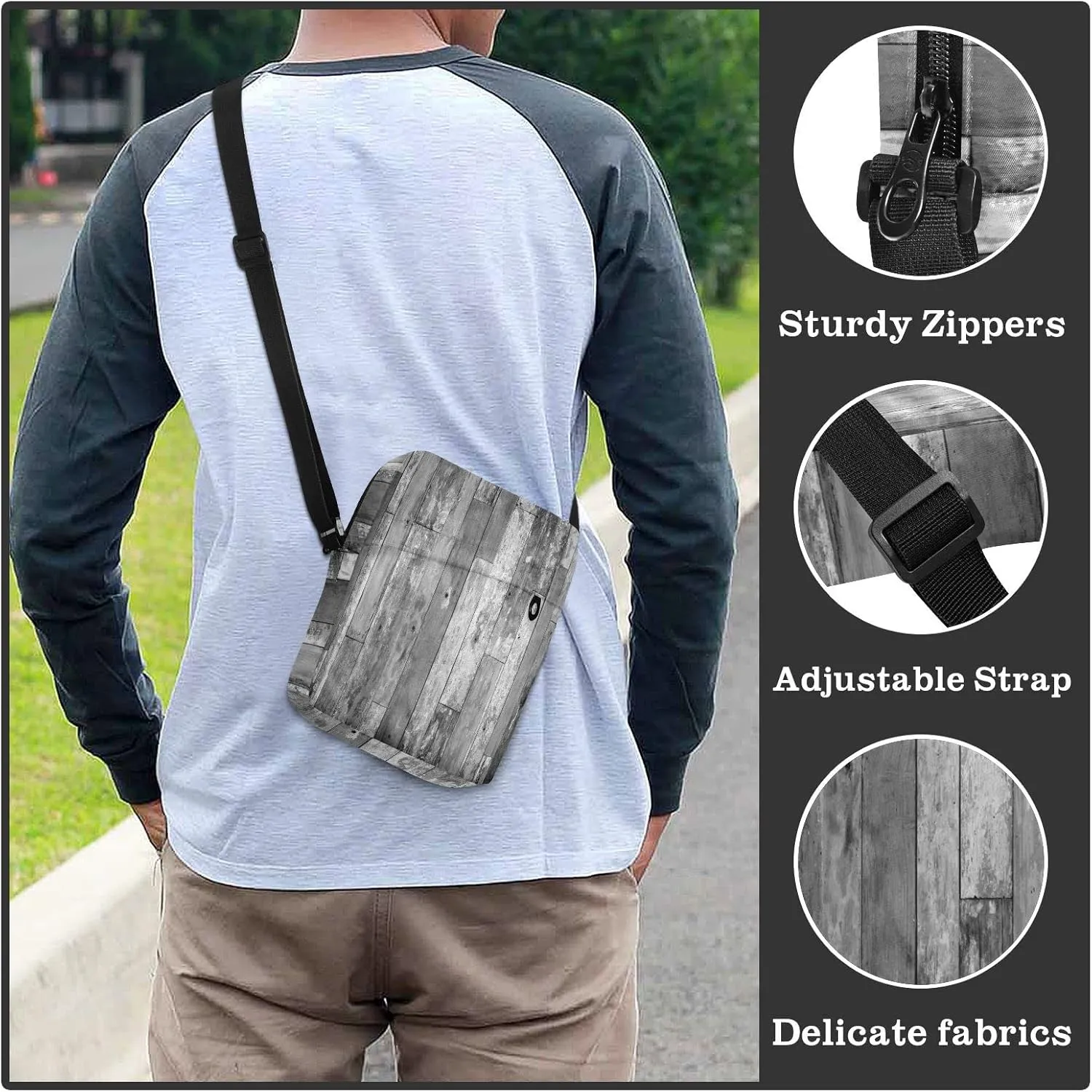 Oyihfvs Messenger Bag, Men's Crossbody Bag, Women's Crossbody Bag with Adjustable Strap