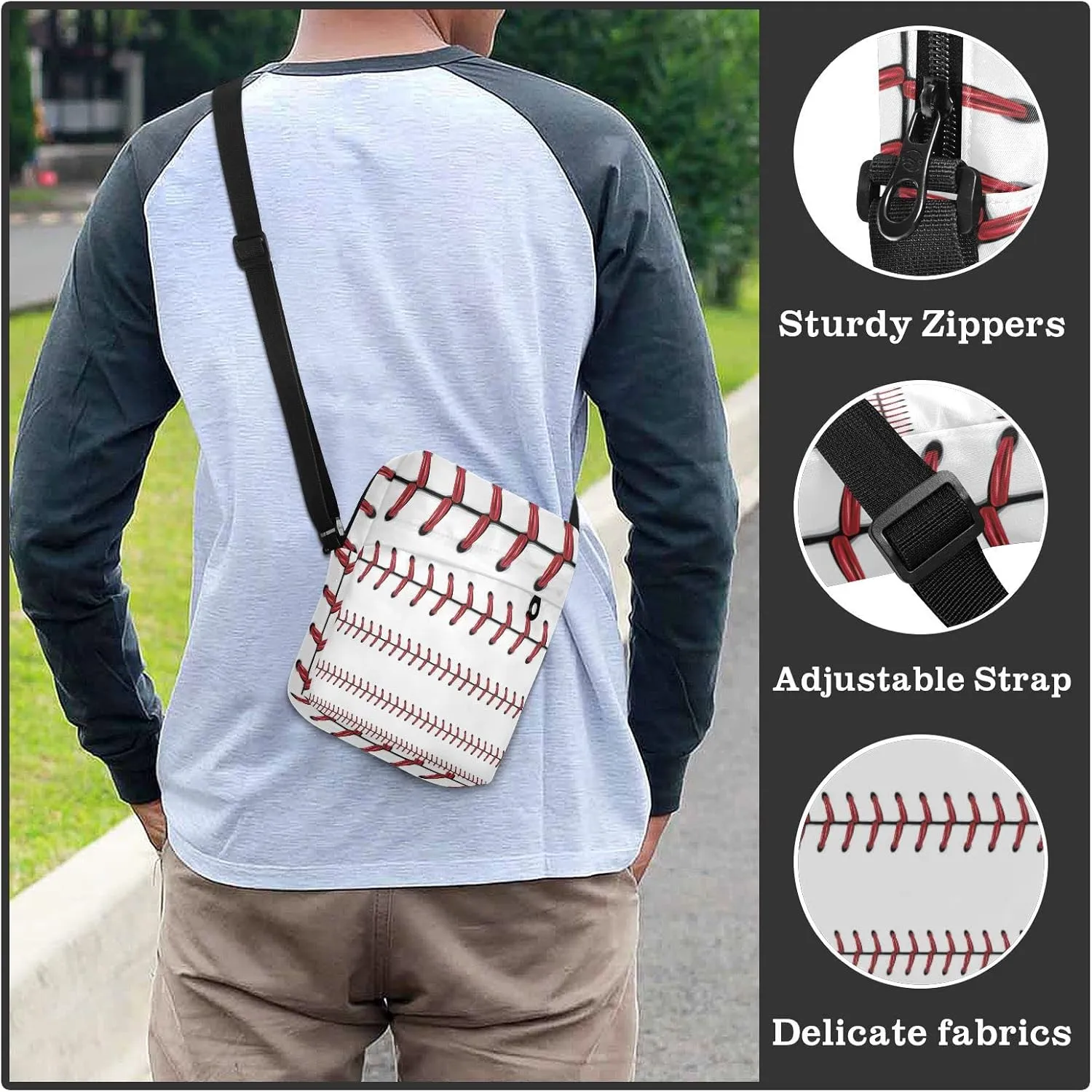 Oyihfvs Messenger Bag, Men's Crossbody Bag, Women's Crossbody Bag with Adjustable Strap