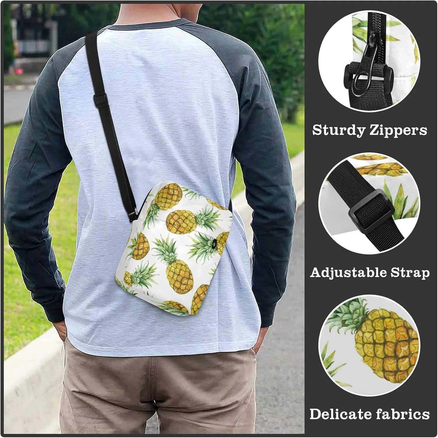 Oyihfvs Messenger Bag, Men's Crossbody Bag, Women's Crossbody Bag with Adjustable Strap