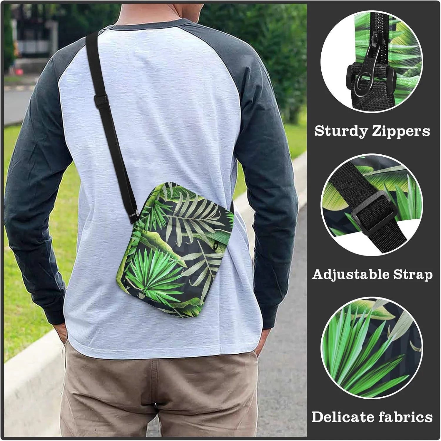 Oyihfvs Messenger Bag, Men's Crossbody Bag, Women's Crossbody Bag with Adjustable Strap