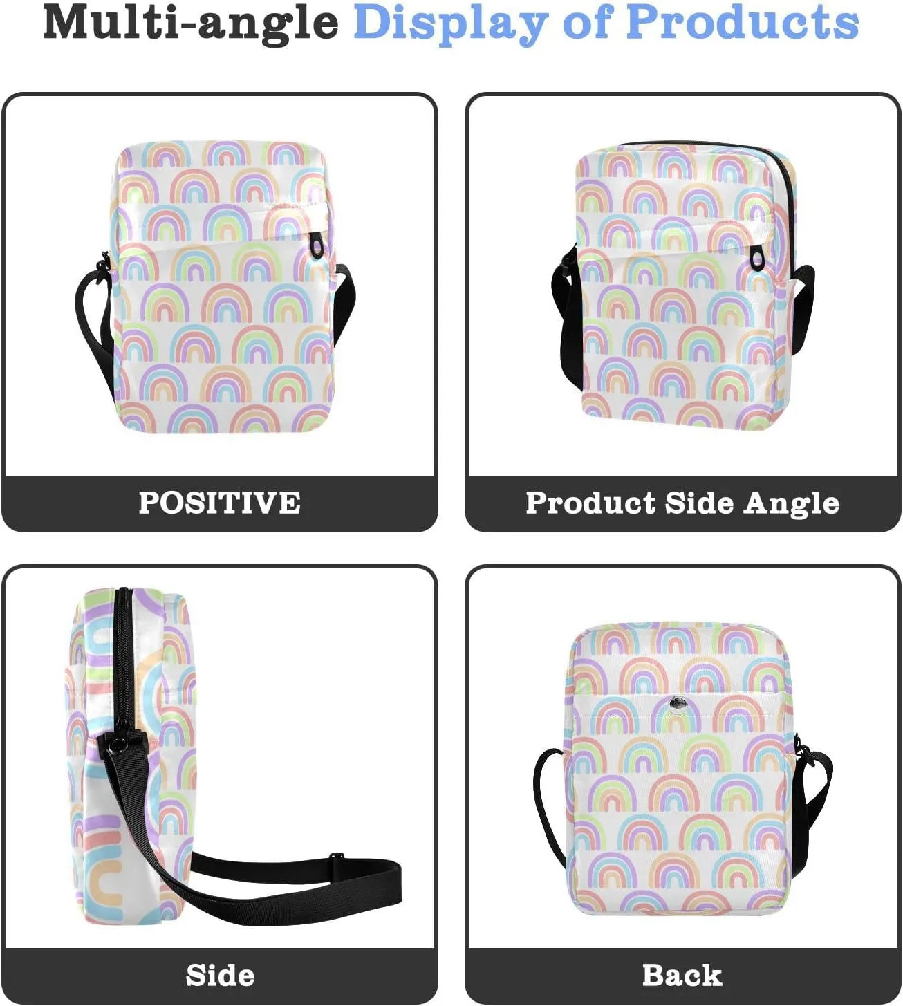 Oyihfvs Messenger Bag, Men's Crossbody Bag, Women's Crossbody Bag with Adjustable Strap